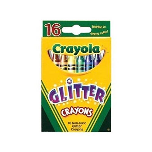 CRAYOLA CRAYONS GLITTER REG 16