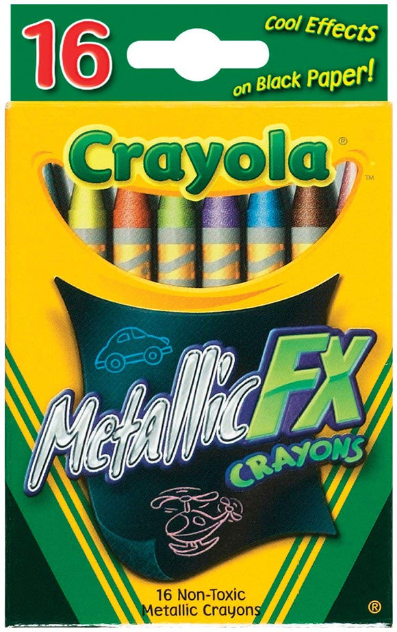 CRAYOLA CRAYONS METALLIC 16CT