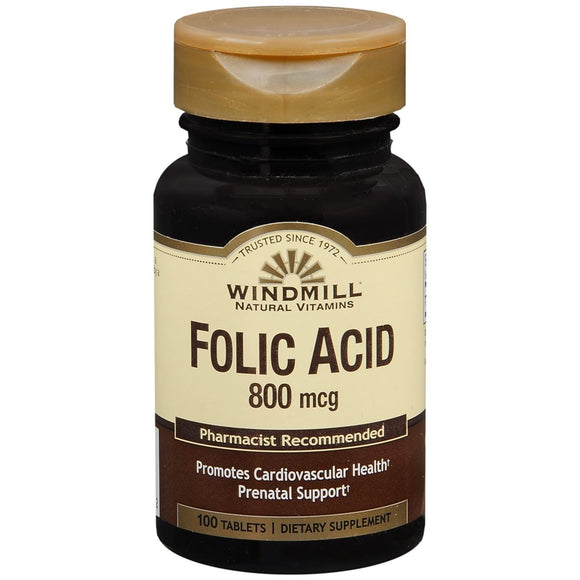 Windmill Folic Acid 800 mcg Tablets - 100 TB