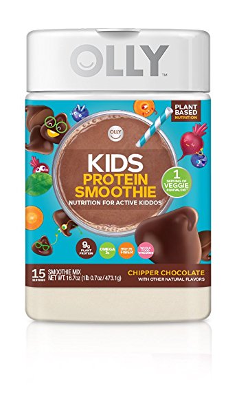 Olly Kids Smoothie Protein Powder ‑ Chipper Chocolate. 16.7oz (15 servings)