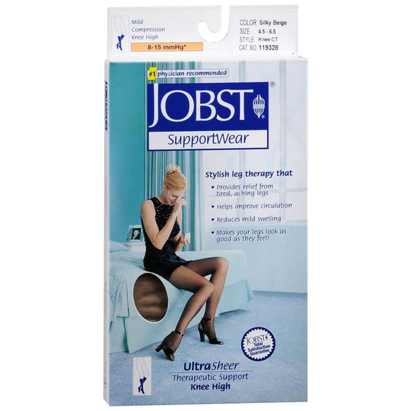 JOBST SupportWear Ultra Sheer Mild Compression Knee Highs Silky Beige Small - 1 PR