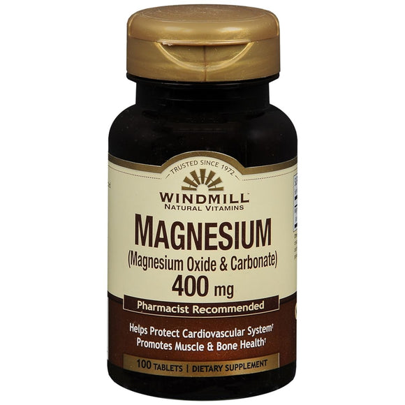 Windmill Magnesium Oxide & Carbonate 400 mg Tablets - 100 TB