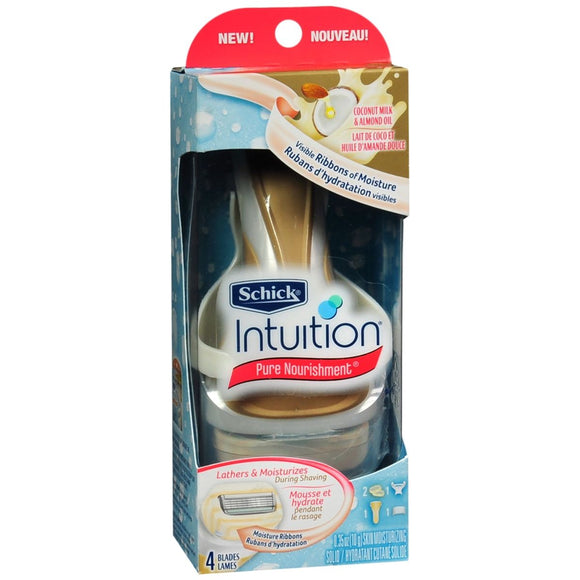 Schick Intuition Pure Nourishment Razor System Coconut Milk & Almond Oil  - 1 EA