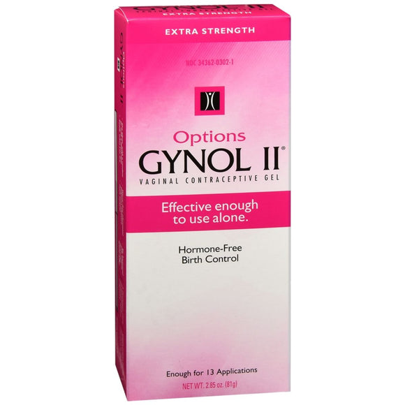 Options Gynol II Vaginal Contraceptive Gel Extra Strength - 2.85 OZ