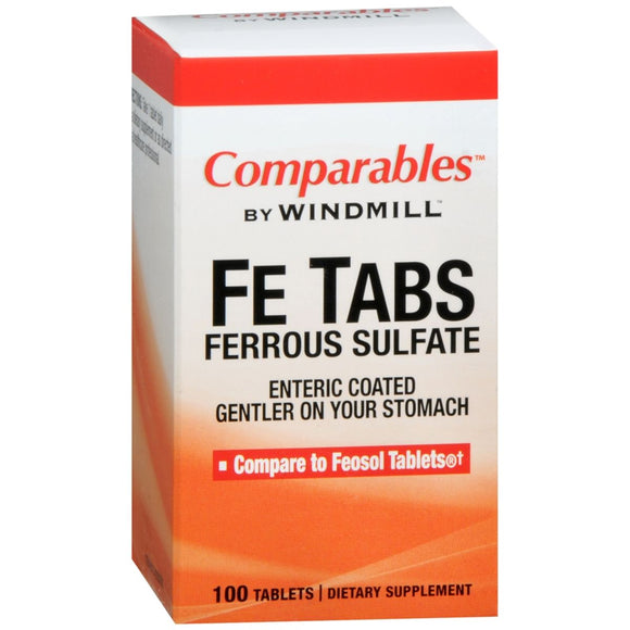 Windmill Comparables Fe Tabs Ferrous Sulfate Tablets - 100 TB