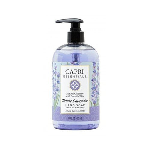 Capri Essentials Natural Hand Soap with Essential Oils White Lavender, 16 oz.