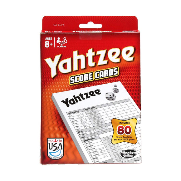 Hasbro Yahtzee Score Pads