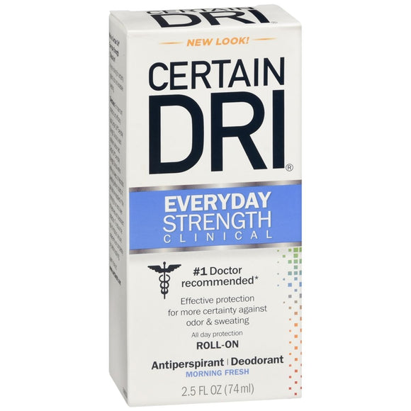 CERTAIN DRI Everyday Strength Clinical Anti-Perspirant/Deodorant Roll-On Morning Fresh - 2.5 OZ