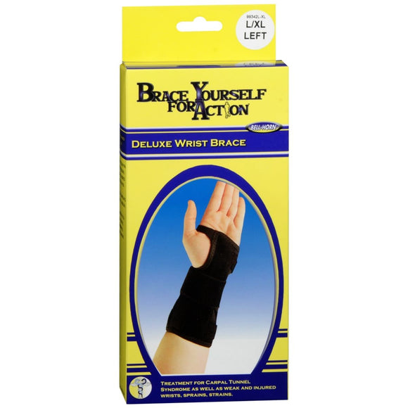 Bell-Horn Brace Yourself for Action Deluxe Wrist Brace Black Large/X-Large Left 99342L-XL 1 EA