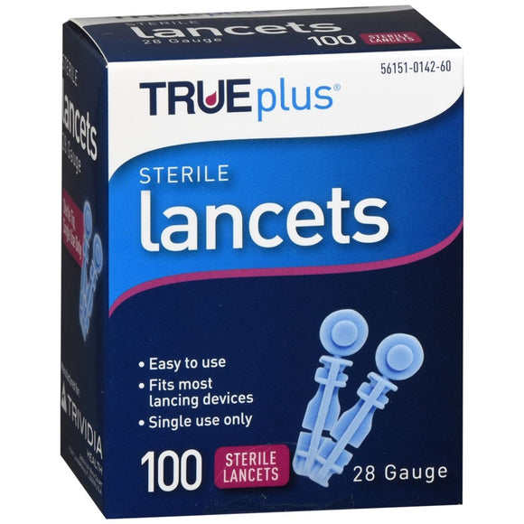 TRUEplus Sterile Lancets 28 Gauge - 100 EA