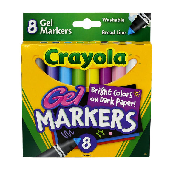 CRAYOLA MARKER GEL FX WASH 8CT