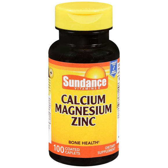 Sundance Calcium Magnesium Zinc + Vitamin D3 Coated Caplets - 100 TB