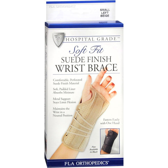 FLA Orthopedics Soft Fit Suede Finish Wrist Brace 22-151SMBEG - 1 EA