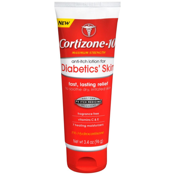 Cortizone-10 Anti-Itch Lotion for Diabetics' Skin - 3.4 OZ