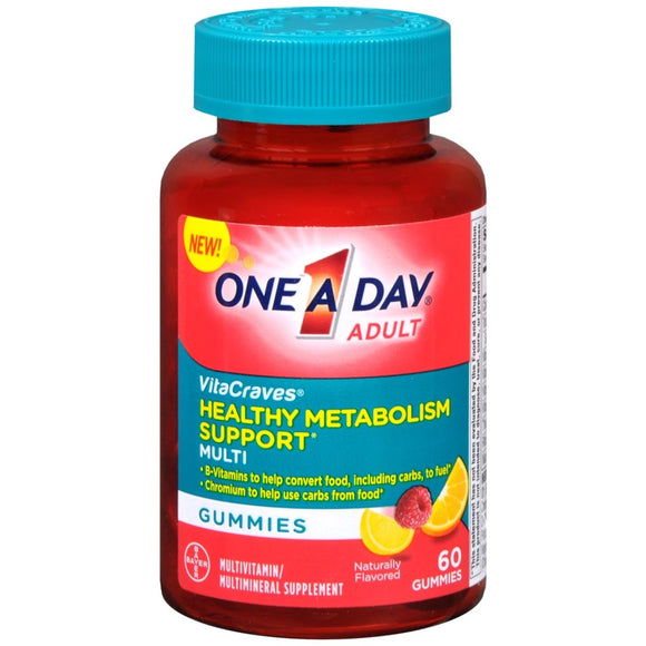 One A Day Adult VitaCraves Healthy Metabolism Support Multi Supplement Gummies - 60 EA