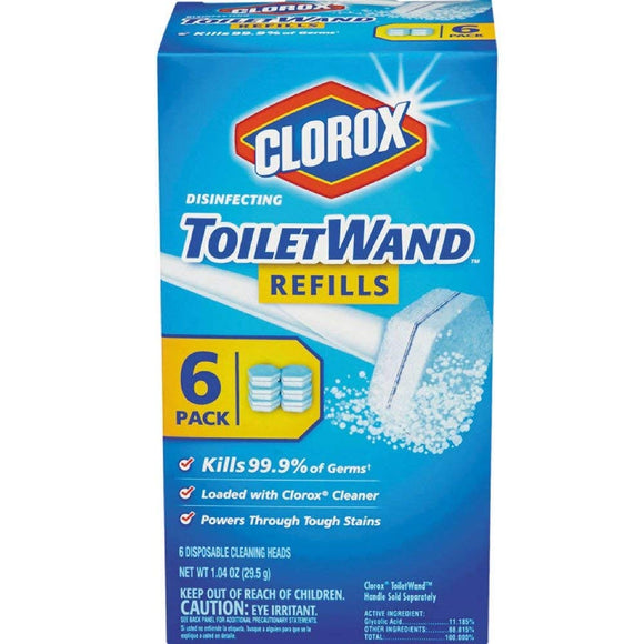 TOILET WAND DISPOSABLE REFILL 8-6 COUNT