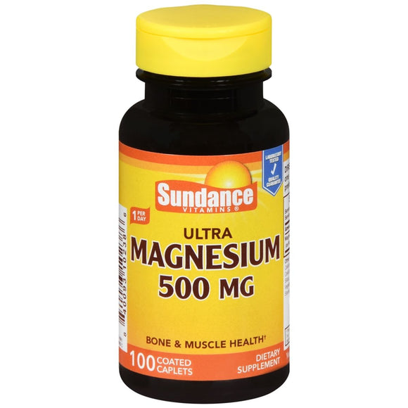 Sundance Ultra Magnesium 500 mg Coated Caplets - 100 TB