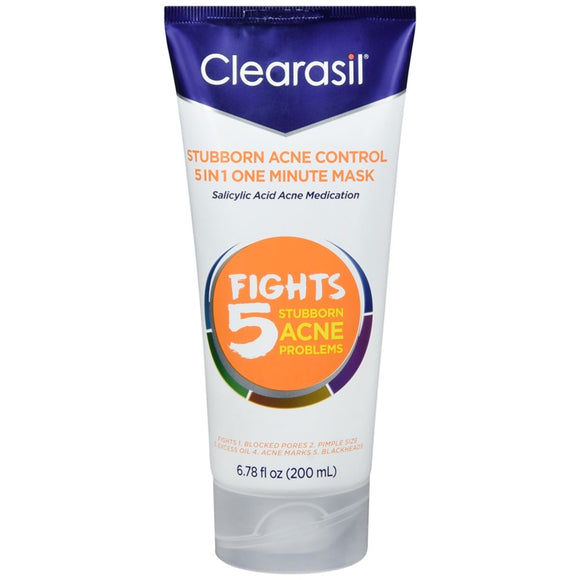 Clearasil Stubborn Acne Control 5 in 1 One Minute Mask - 6.78 OZ