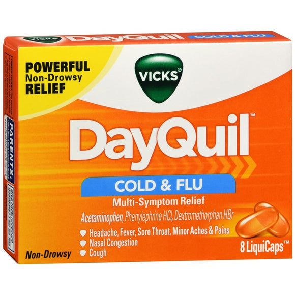 DayQuil Cold & Flu Multi-Symptom Relief LiquiCaps - 8 CP