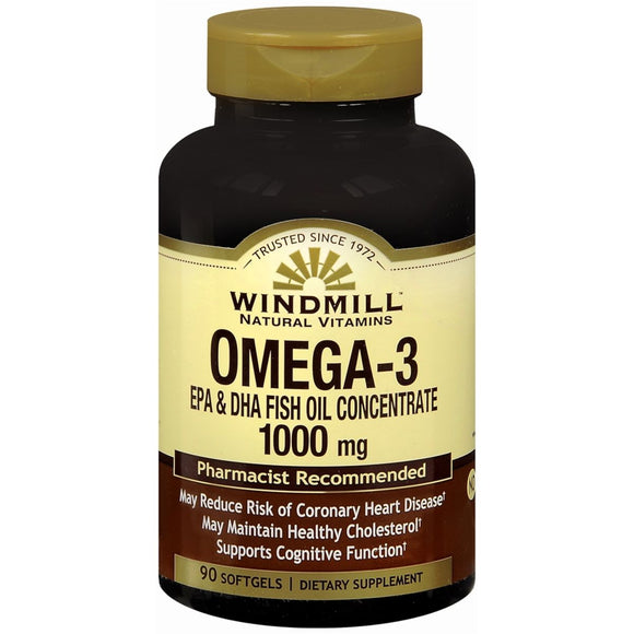 Windmill Omega-3 EPA & DHA Fish Oil Concentrate 1000 mg Softgels - 90 CP