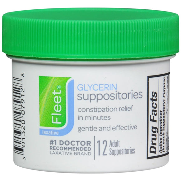 Fleet Glycerin Suppositories Adult - 12 EA