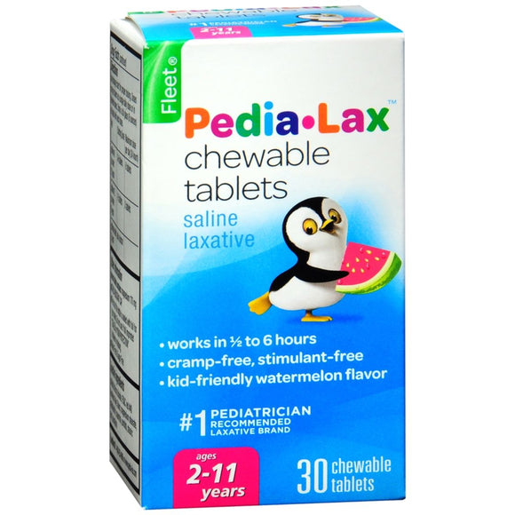 Fleet Pedia-Lax Chewable Tablets Watermelon Flavor - 30 TB
