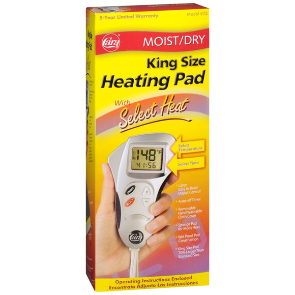 Cara King Size Heating Pad Moist/Dry Select Heat 73 - 1 EA