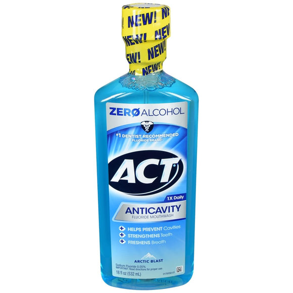 ACT Anticavity Fluoride Mouthwash Arctic Blast - 18 OZ