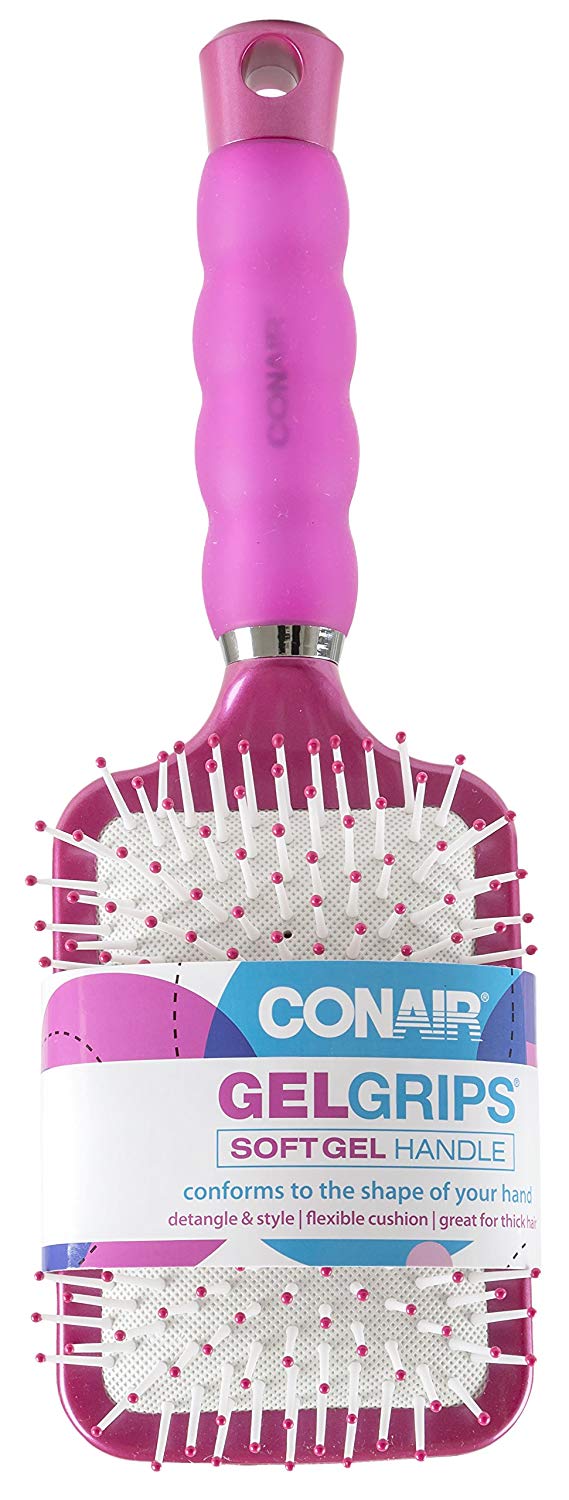 Conair Gel Grips Paddle B Size Ea Conair Gel Grips Paddle Brush 1ct (Colors & style may vary)