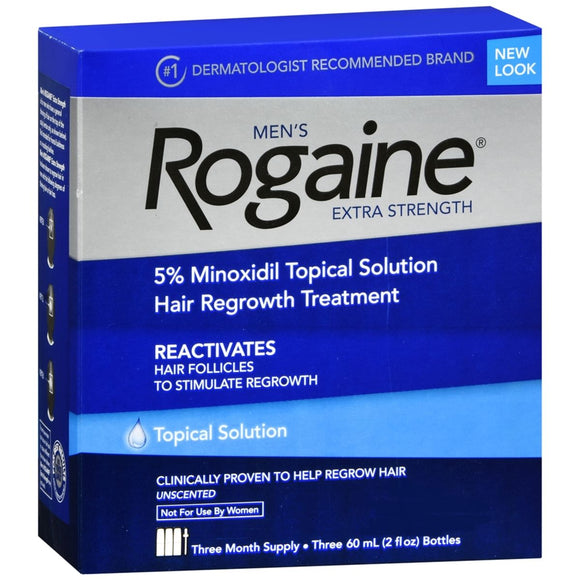 Rogaine Men's Extra Strength Hair Regrowth Treatment Topical Solution Unscented - 6 OZ