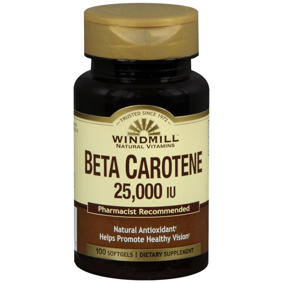 Windmill Beta Carotene 25,000 IU Softgels - 100 CP