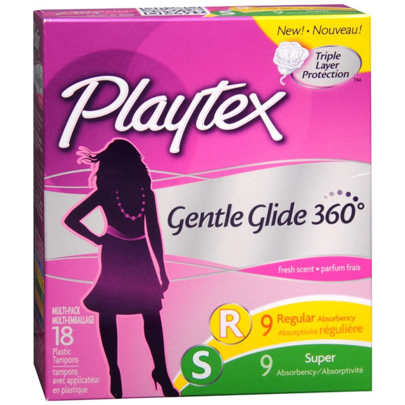 Playtex Gentle Glide 360 Tampons Fresh Scent Multi-Pack - 18 EA