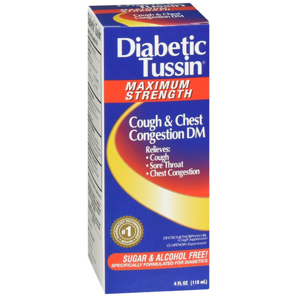 Diabetic Tussin Maximum Strength Cough & Chest Congestion DM Liquid - 4 OZ