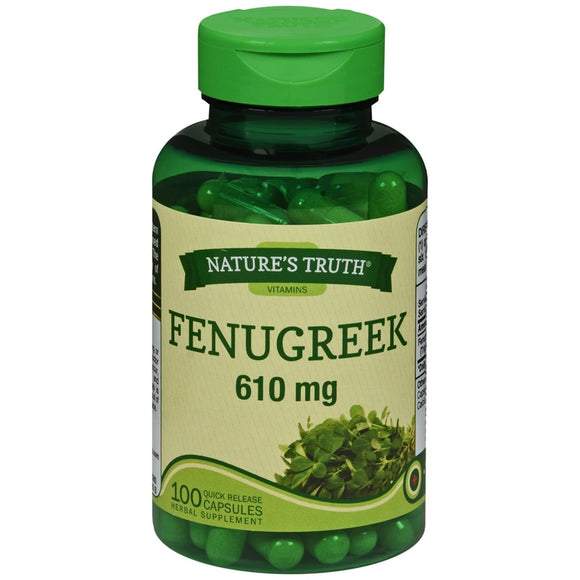 Nature's Truth Fenugreek 610 mg Herbal Supplement Capsules - 100 CP