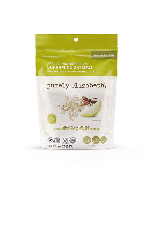 Purely Elizabeth Gluten-Free, Organic, Superfood Oatmeal, Apple Cinnamon, 10 Ounce