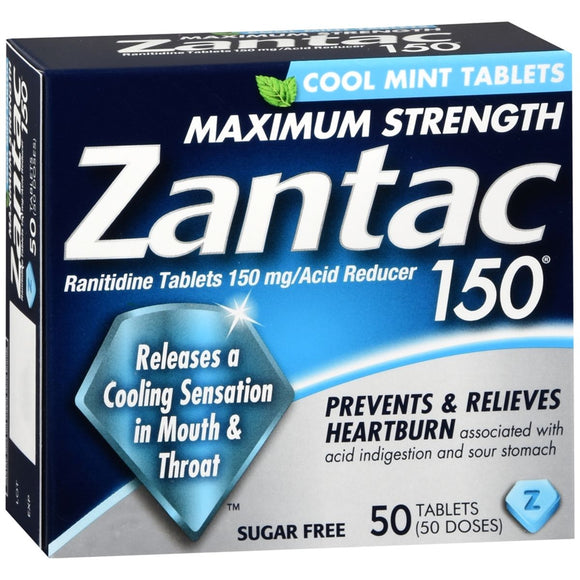 Zantac 150 Tablets Cool Mint - 50 TB