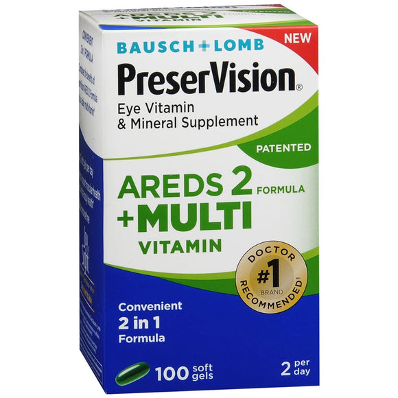 Bausch + Lomb PreserVision Eye Vitamin & Mineral Supplement Softgels - 100 CP