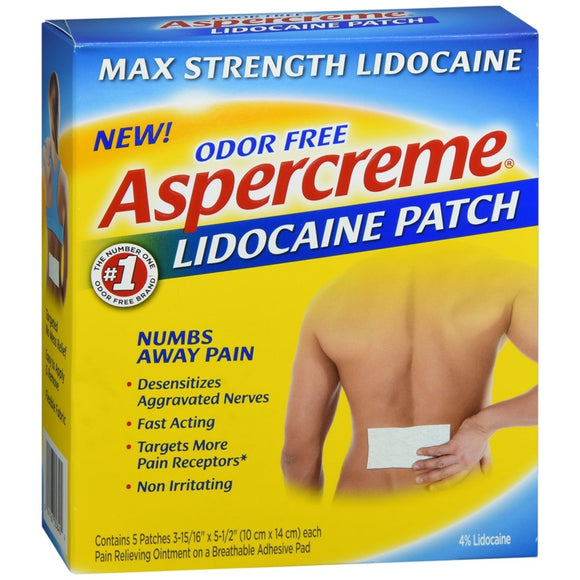 ASPERCREME Lidocaine Patches Odor Free - 5 EA