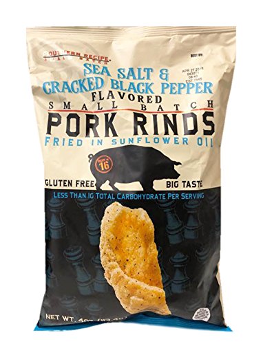 Southern Recipe Small Batch Classic Pork Rinds, Sea Salt & Cracked Black Pepper, 4 Ounce