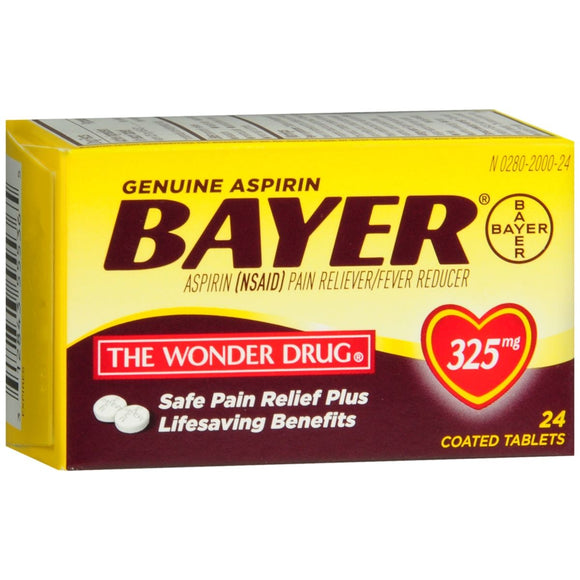 Bayer Aspirin 325 mg Coated Tablets - 24 TB