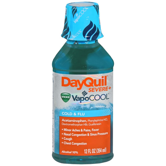 DayQuil Severe+ VapoCool Cold & Flu Liquid 12 oz