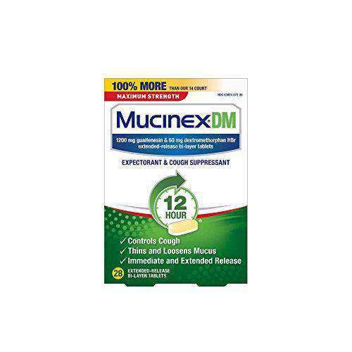 Mucinex DM Expectorant & Cough Suppressant Extended-Release Tablets Maximum Strength 28 TB