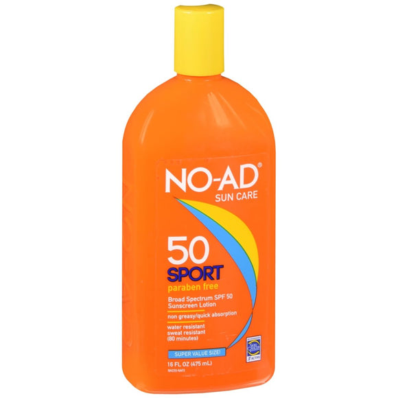 NO-AD Sun Care Sport Sunscreen Lotion SPF 50 - 16 OZ