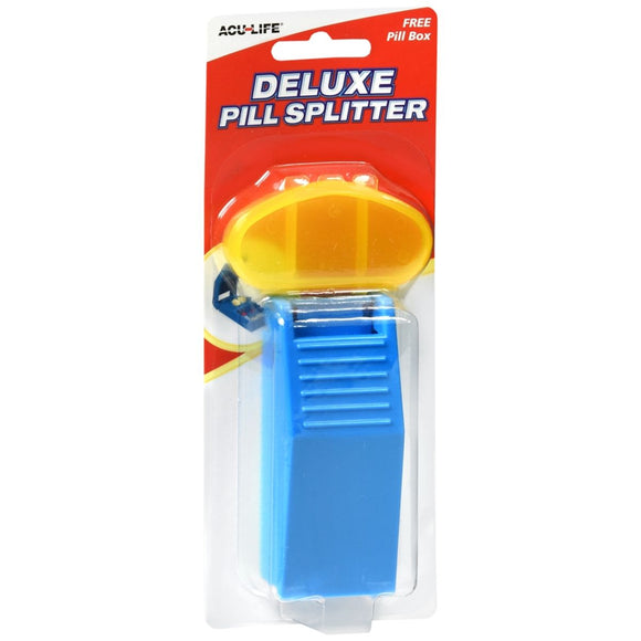 Acu-Life Deluxe Pill Splitter With Pill Box - 2 EA
