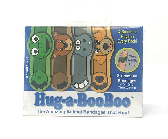 Hug-a-BooBoo The Amazing Animal Hugging Kid Bandages 8 Count Travel Pack