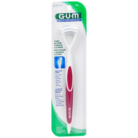 GUM Dual-Action Tongue Cleaner - 1 EA