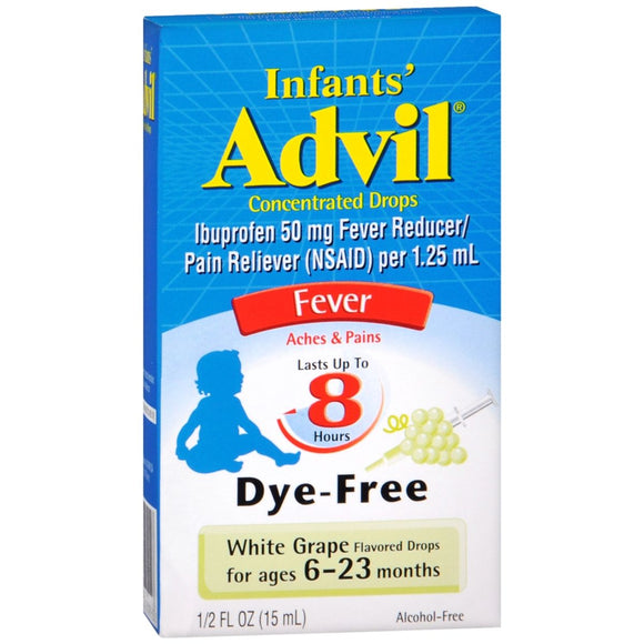 Advil Infants' Concentrated Drops Dye-Free White Grape Flavored - 0.5 OZ