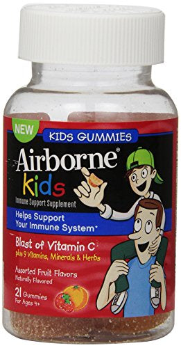 Airborne Kids Gummies Vitamin 667mg Immune Support Supplement, Assorted Fruit... - Buy Packs and Save (Pack of 2)