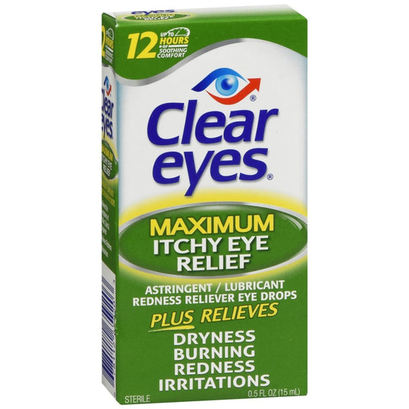 Clear Eyes Maximum Itchy Eye Relief Eye Drops - 0.5 OZ