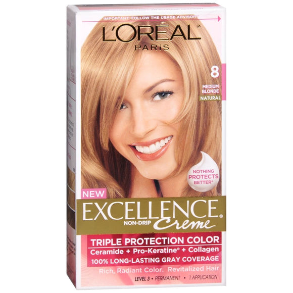 L'Oreal Excellence Creme - 8 Medium Blonde (Natural) - 1 EA